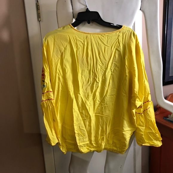 Chelsea & Violet CV sunny yellow peasant top - Picture 6 of 8